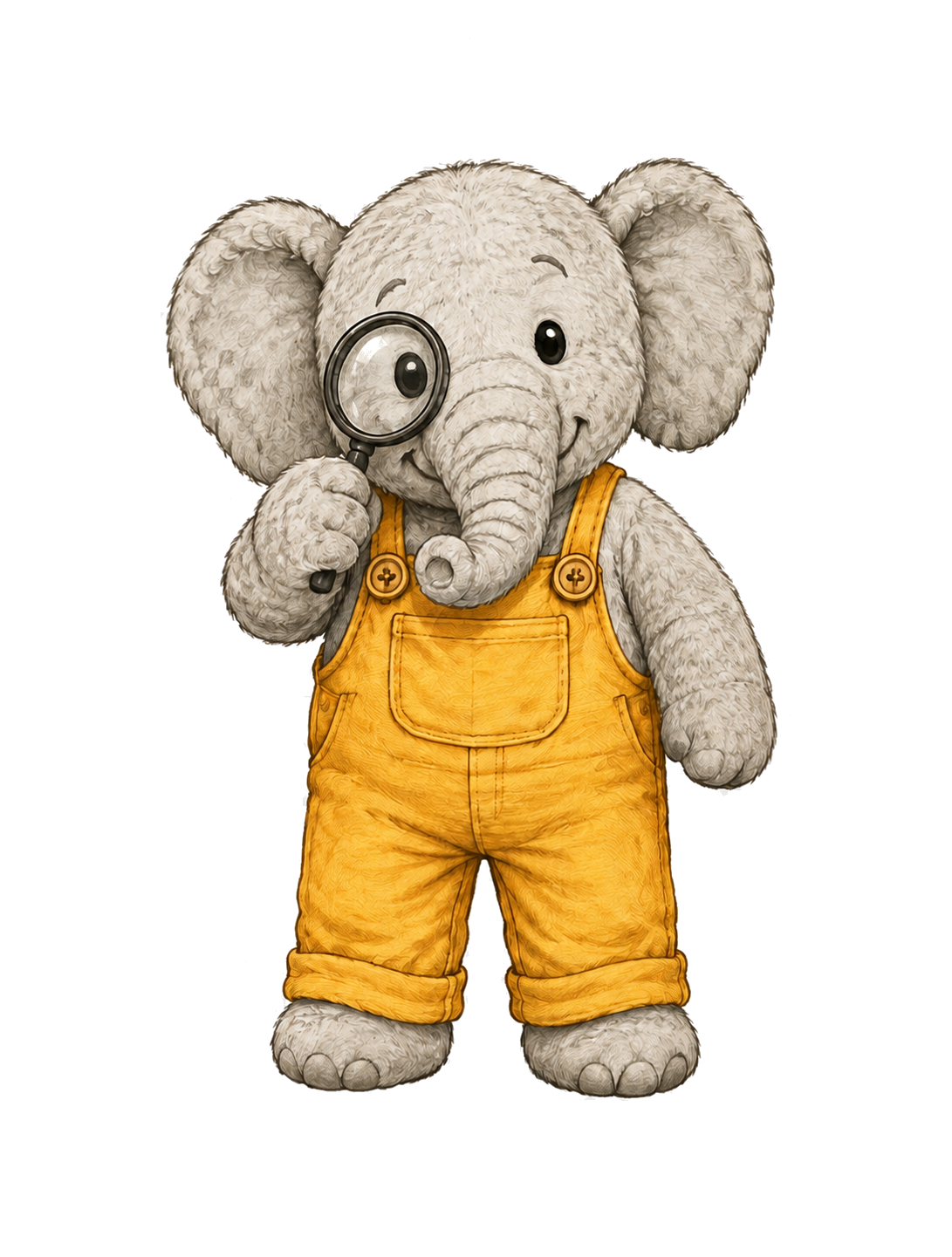 Bobby, der graue Elefant aus Bens Welt, als Illustration